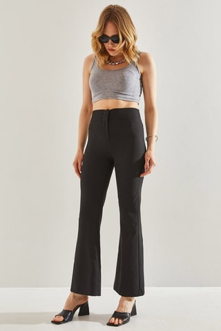 Pantalon taille haute - Noir