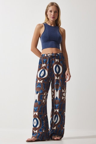 Pantalon palazzo - Bleu marine