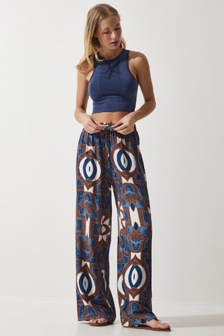 Pantalon palazzo - Bleu marine