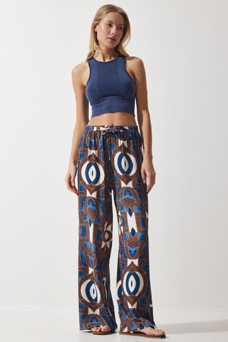 Pantalon palazzo - Bleu marine