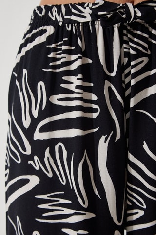 Pantalon palazzo - Noir et écru