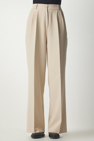 Pantalon wide legs Crème