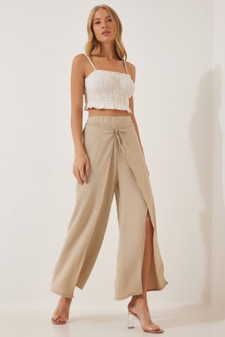 Pantalon casual - Crème