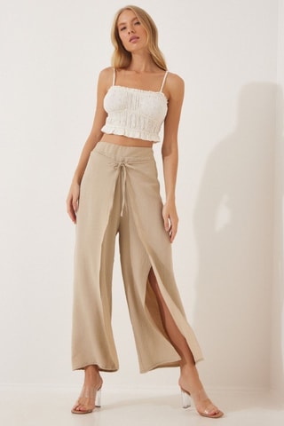 Pantalon casual - Crème