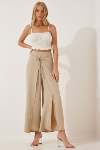 Pantalon casual - Crème