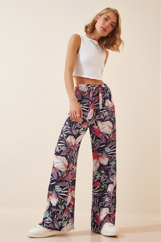 Pantalon wide legs - 
Noir