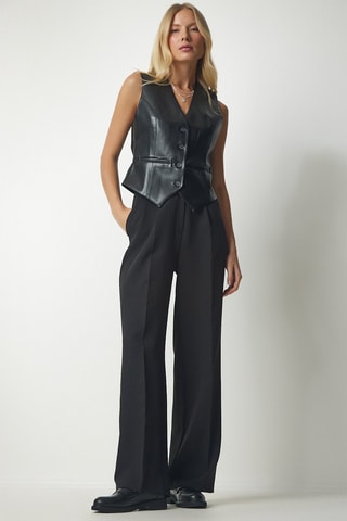 Pantalon wide legs Noir