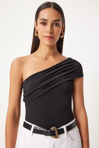 Top asymétrique - Noir