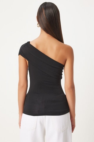 Top asymétrique - Noir