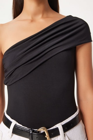 Top asymétrique - Noir