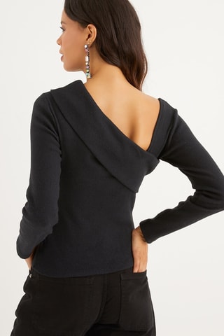 Top asymétrique Noir
