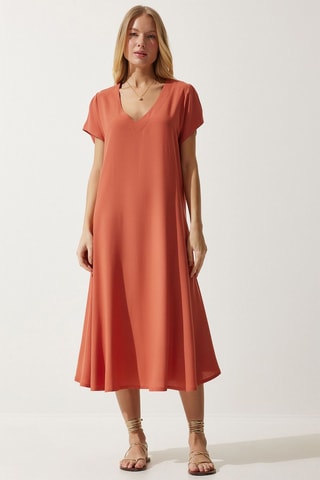 Vestido midi - Laranja