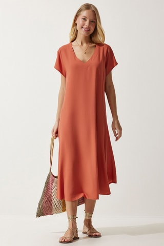 Vestido midi - Laranja