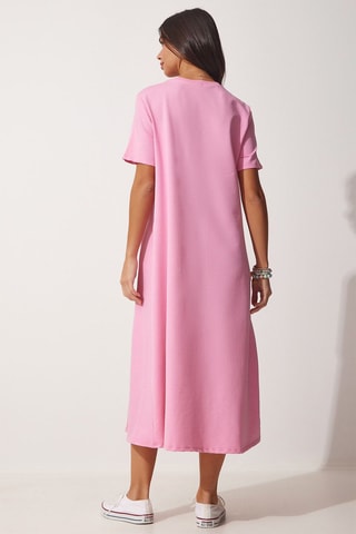 Vestido trapézio - Rosa