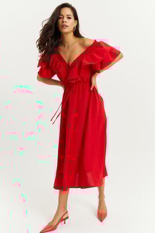 Vestido estilo patinadora - Vermelho