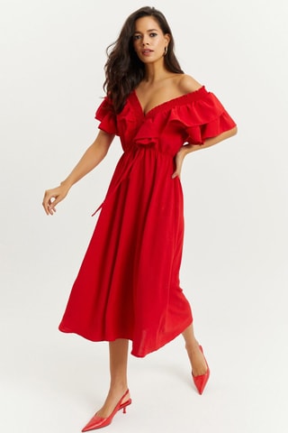 Vestido estilo patinadora - Vermelho
