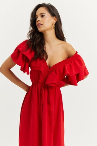 Vestido estilo patinadora - Vermelho