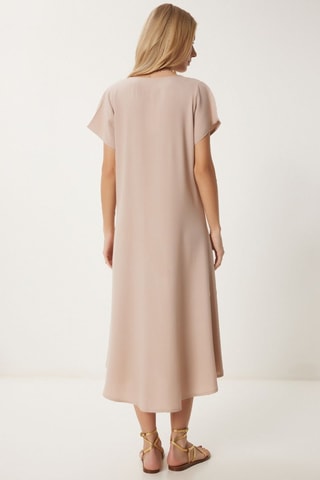 Vestido direito - Bege