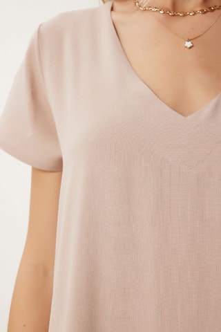 Vestido direito - Bege