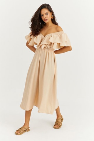 Vestido estilo patinadora - Cru