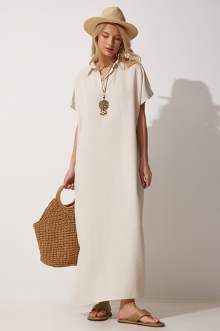 Vestido comprido Cru