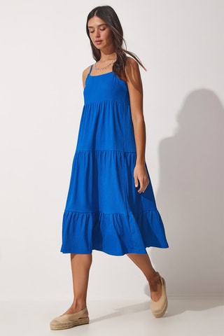 Vestido midi Azul-real