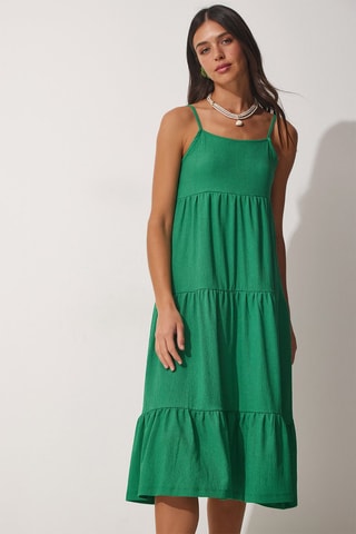 Vestido midi Verde