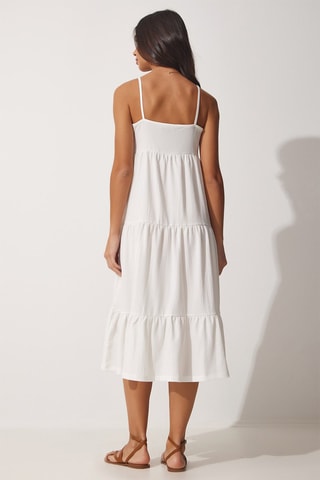 Vestido midi Branco