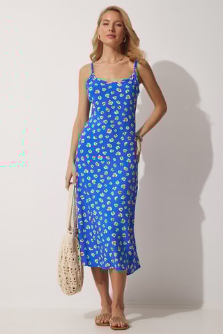 Vestido midi Azul-real