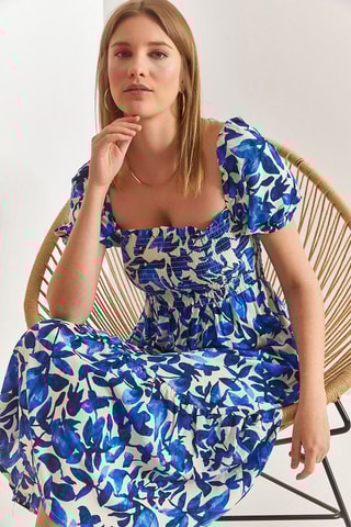 Vestido midi - Azul