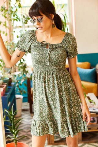 Vestido estilo patinadora - Verde