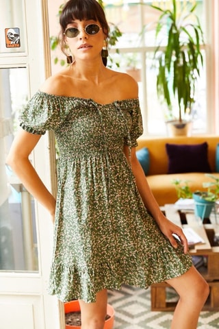 Vestido estilo patinadora - Verde