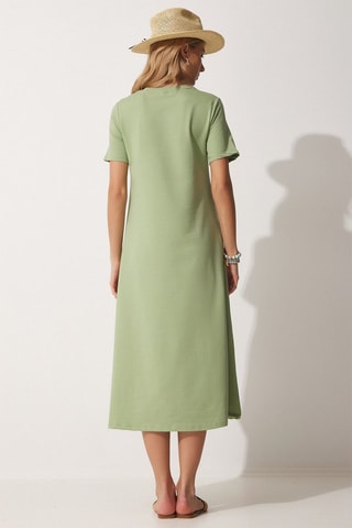 Vestido midi - Verde-claro