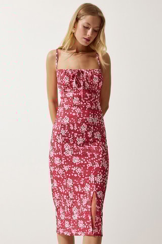 Vestido midi - Rosa-velho