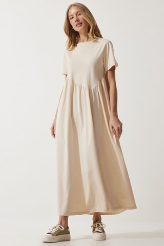 Vestido comprido - Bege