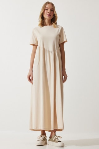 Vestido comprido - Bege