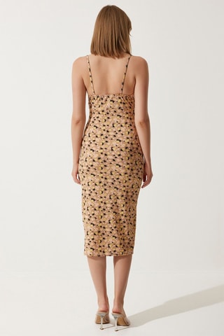 Vestido justo - Bege
