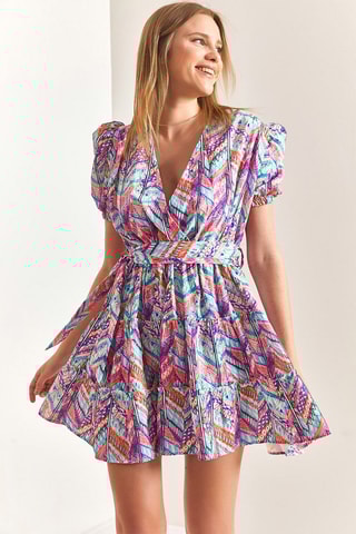 Vestido estilo patinadora - Violeta