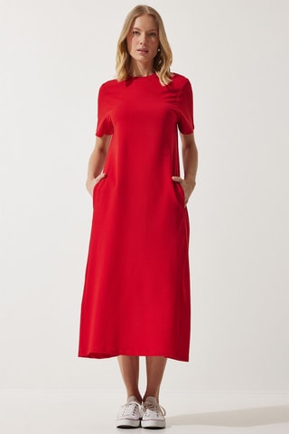 Vestido midi - Vermelho