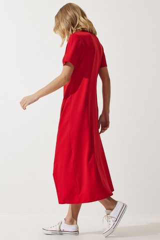 Vestido midi - Vermelho