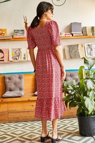 Vestido midi - Vermelho