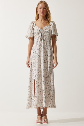 Vestido comprido - 
Cru