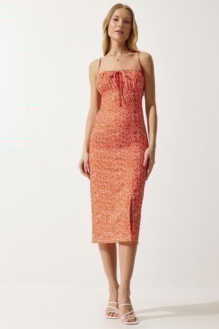 Vestido midi - Laranja