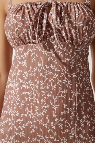 Vestido justo - Castanho