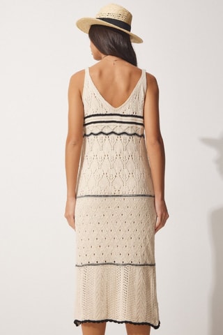 Vestido midi - Bege