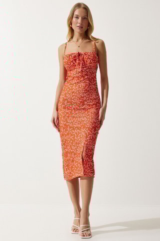 Vestido midi - Laranja