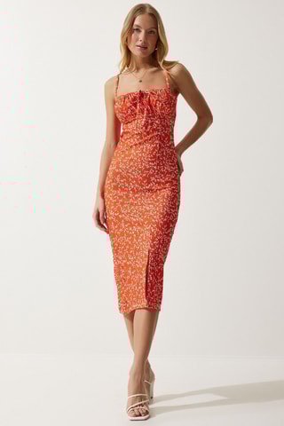 Vestido midi - Laranja