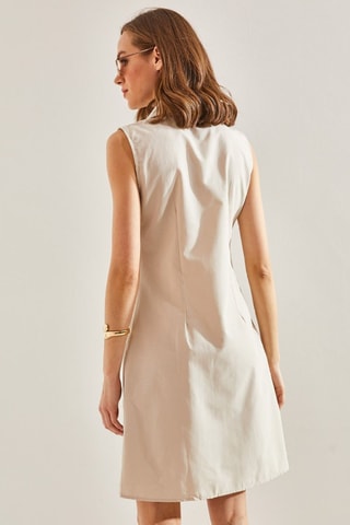 Vestido-camisa - Bege