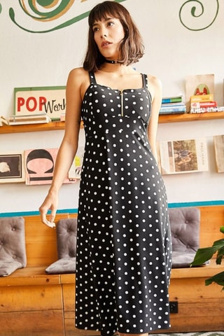 Vestido midi - Preto