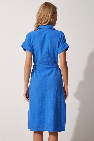 Vestido-camisa - Azul